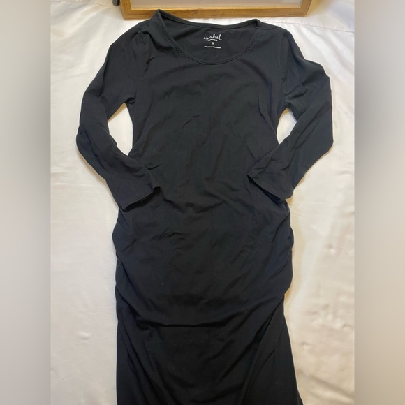 Isabel size small maternity black midi dresss - Picture 2 of 7